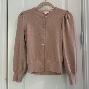 Girls Pink Glitter Cardigan